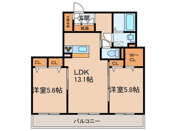 ヴィラダンク上到津の物件間取画像